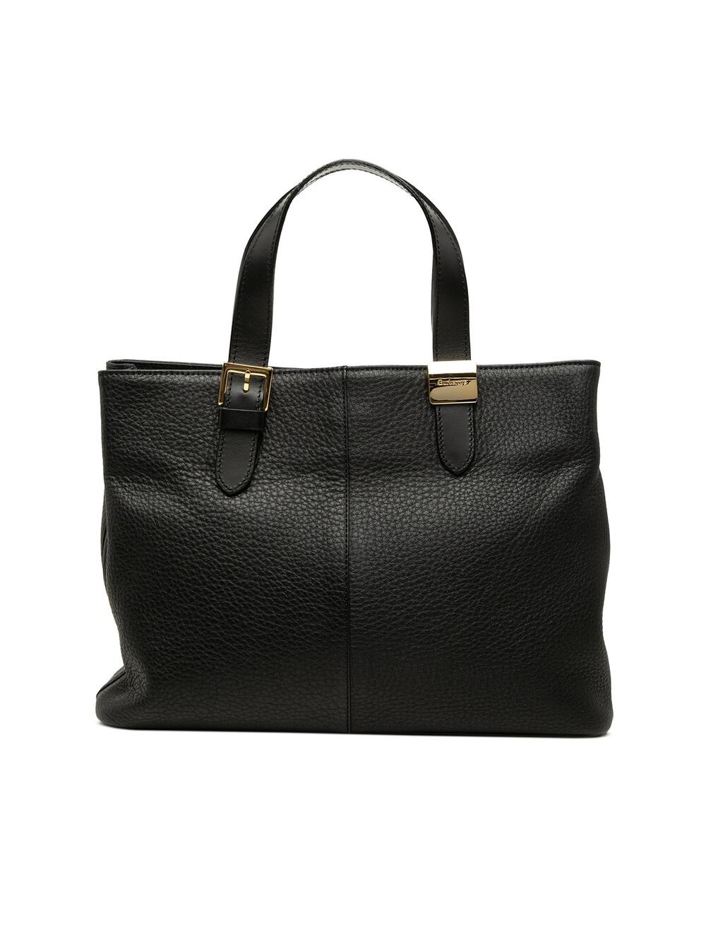 Burberry Leather Tote Pre-Loved Black #359925B36B